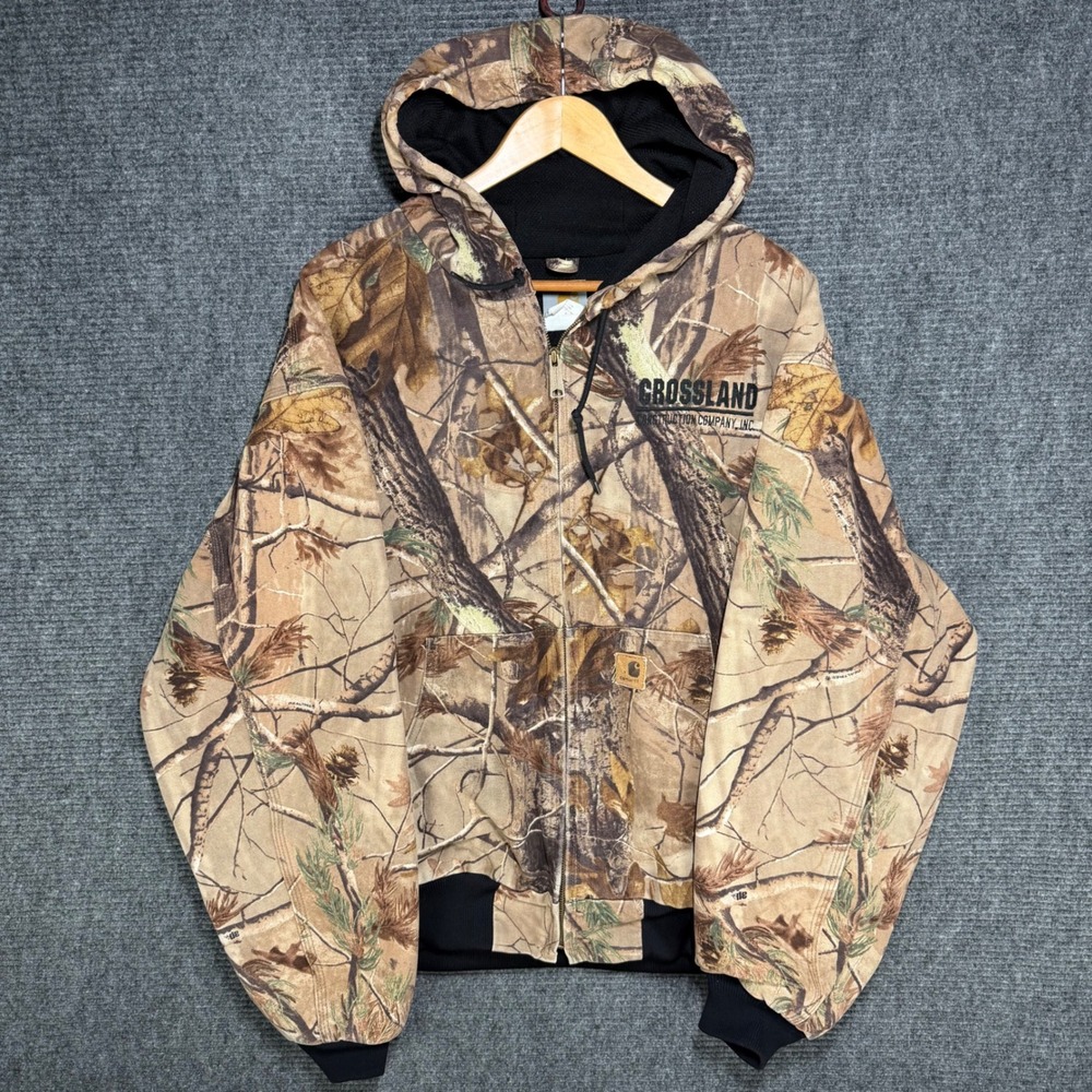 Carhartt J144 Realtree AP Camo Embroidered Active Jacket Mens 2XL Camouflage